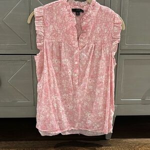 J Crew pink floral top